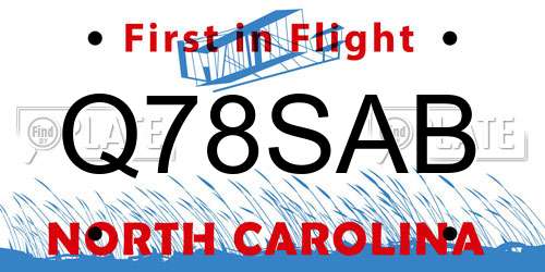 Q78SAB North Carolina License Plate