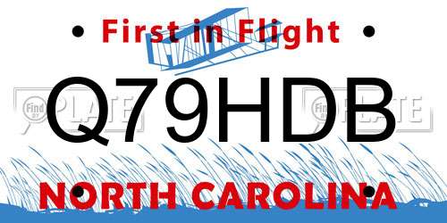 Q79HDB North Carolina License Plate