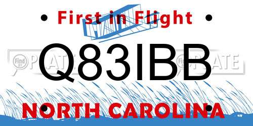 Q83IBB North Carolina License Plate