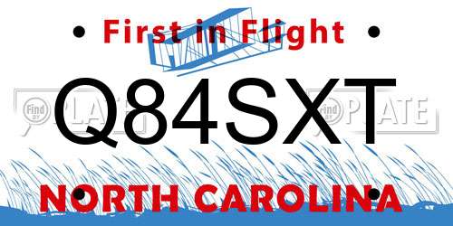 Q84SXT North Carolina License Plate