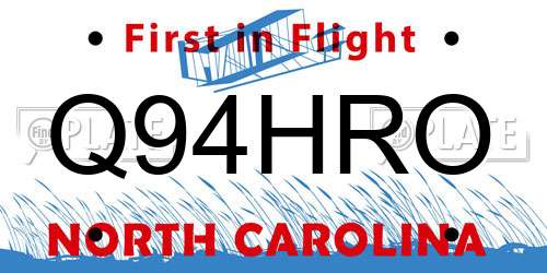 Q94HRO North Carolina License Plate