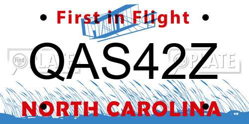 QAS42Z North Carolina License Plate