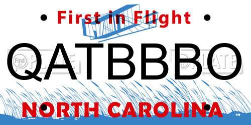 QATBBBO North Carolina License Plate