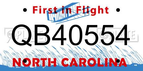QB40554 North Carolina License Plate