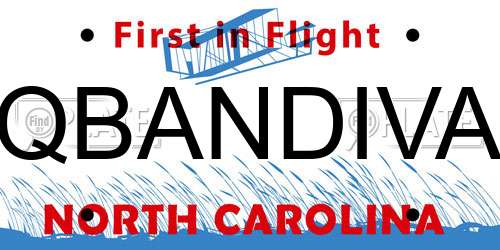 QBANDIVA North Carolina License Plate
