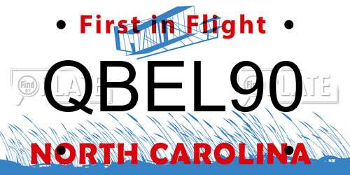 QBEL90 North Carolina License Plate