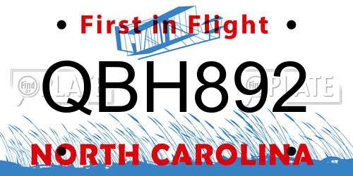 QBH892 North Carolina License Plate