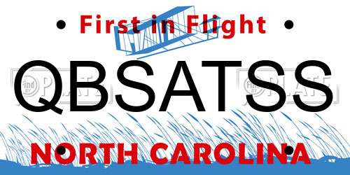 QBSATSS North Carolina License Plate