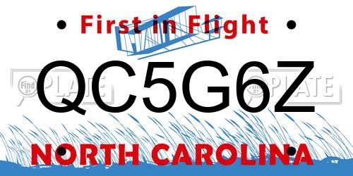 QC5G6Z North Carolina License Plate
