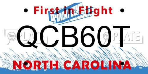QCB60T North Carolina License Plate