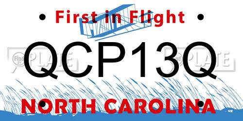 QCP13Q North Carolina License Plate