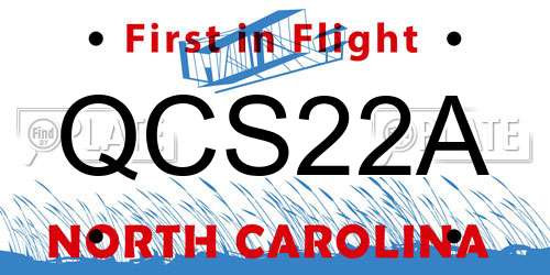 QCS22A North Carolina License Plate