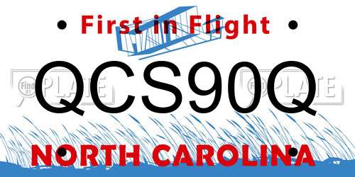 QCS90Q North Carolina License Plate
