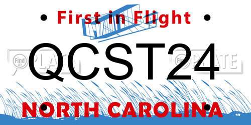 QCST24 North Carolina License Plate