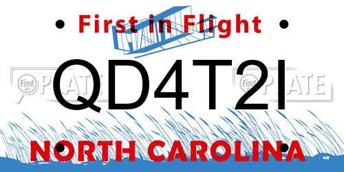 QD4T2I North Carolina License Plate