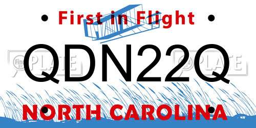 QDN22Q North Carolina License Plate