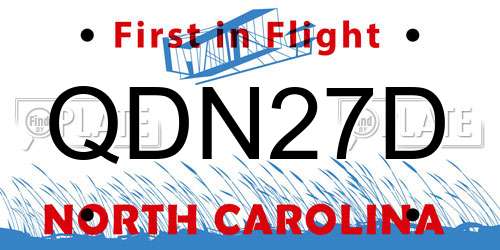 QDN27D North Carolina License Plate