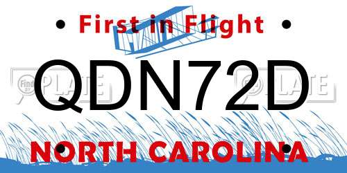 QDN72D North Carolina License Plate