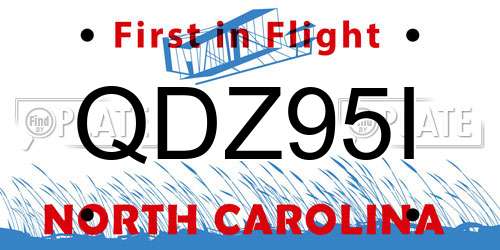 QDZ95I North Carolina License Plate