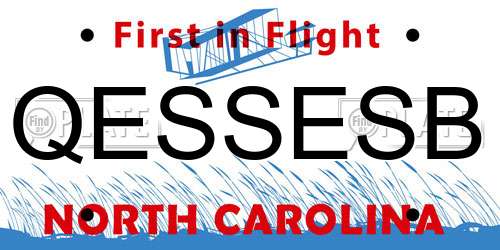 QESSESB North Carolina License Plate