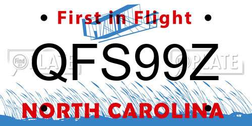QFS99Z North Carolina License Plate