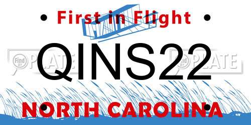 QINS22 North Carolina License Plate