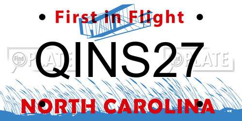 QINS27 North Carolina License Plate
