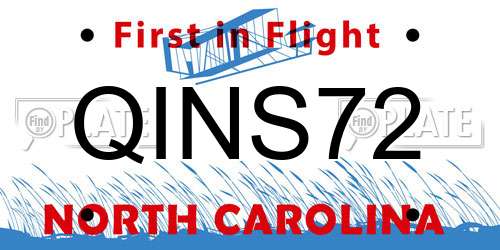QINS72 North Carolina License Plate