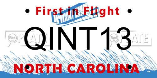 QINT13 North Carolina License Plate