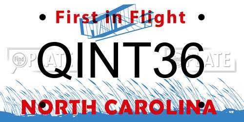 QINT36 North Carolina License Plate