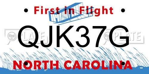 QJK37G North Carolina License Plate
