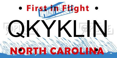 QKYKLIN North Carolina License Plate