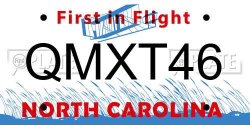 QMXT46 North Carolina License Plate