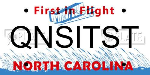 QNSITST North Carolina License Plate