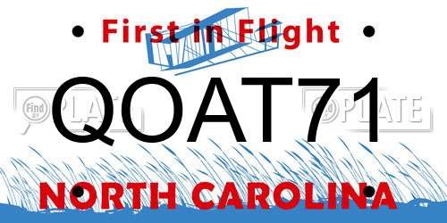 QOAT71 North Carolina License Plate