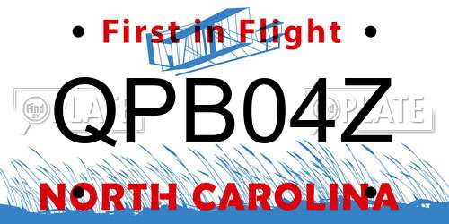 QPB04Z North Carolina License Plate
