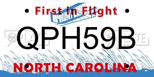QPH59B North Carolina License Plate