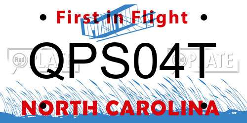 QPS04T North Carolina License Plate