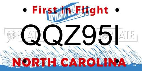 QQZ95I North Carolina License Plate