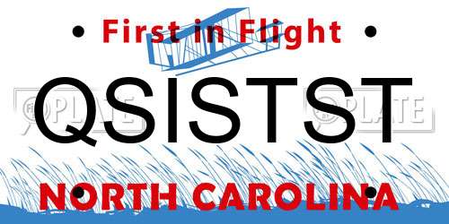 QSISTST North Carolina License Plate