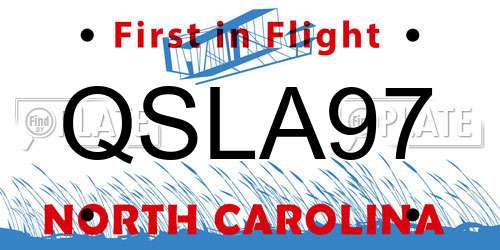 QSLA97 North Carolina License Plate