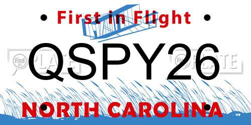 QSPY26 North Carolina License Plate