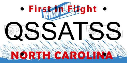 QSSATSS North Carolina License Plate