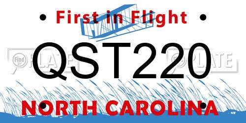 QST220 North Carolina License Plate
