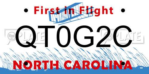 QT0G2C North Carolina License Plate