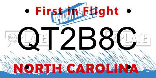 QT2B8C North Carolina License Plate