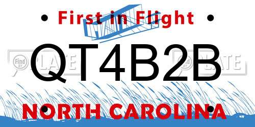 QT4B2B North Carolina License Plate