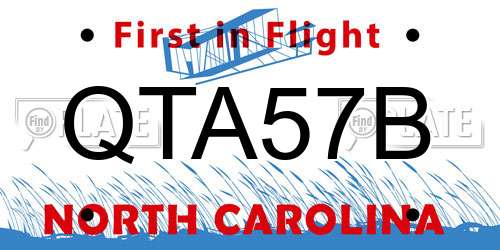 QTA57B North Carolina License Plate
