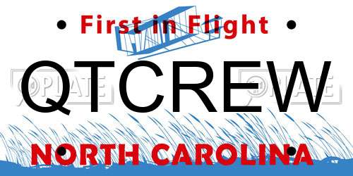 QTCREW North Carolina License Plate