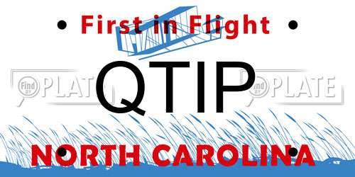 QTIP North Carolina License Plate